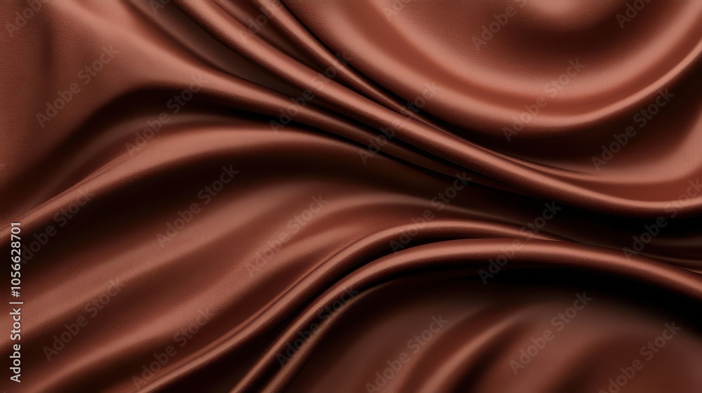 Elegant brown silk fabric with smooth, flowing texture, perfect for creating luxury designs or backgrounds. Elegant brown silk fabric with smooth, flowing texture, perfect for creating luxury designs or backgrounds.
