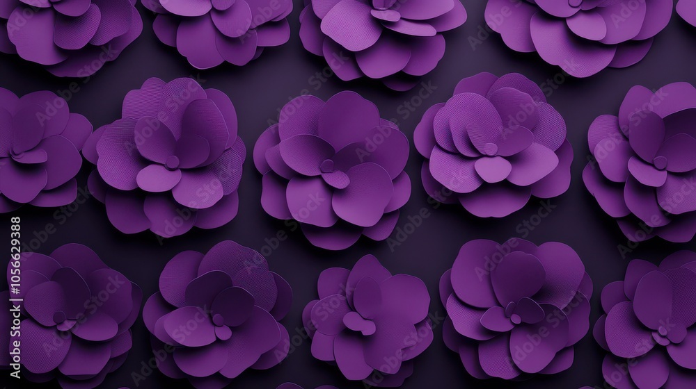 Vibrant purple paper flowers arranged beautifully for decor, ideal for backgrounds, crafts, and floral designs. Vibrant purple paper flowers arranged beautifully for decor, ideal for backgrounds, crafts, and floral designs.