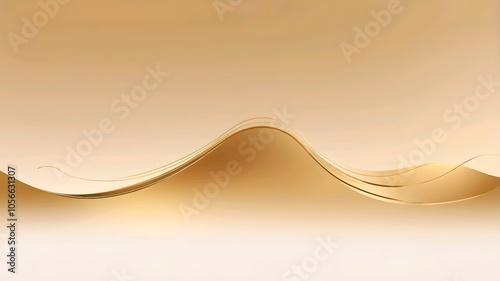 Smooth shiny gold background, golden gradient