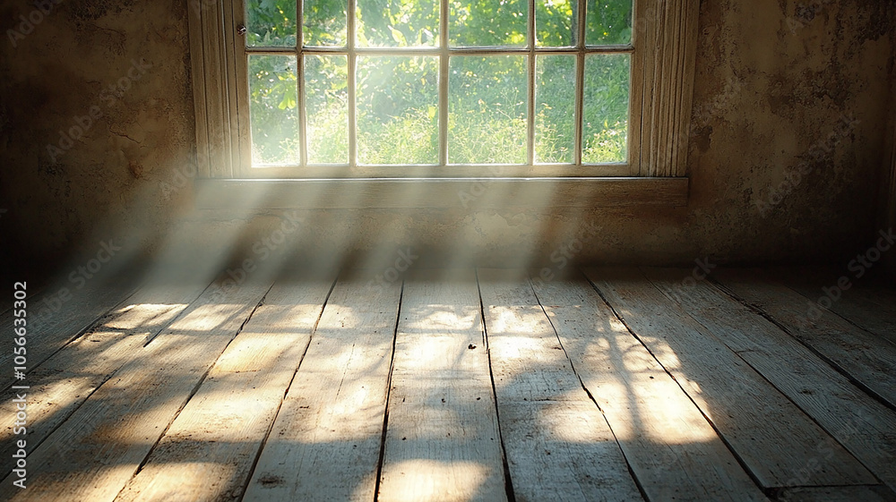 Nordic empty room, oak floors, clean design, natural light Nordic empty room, oak floors, clean design, natural light