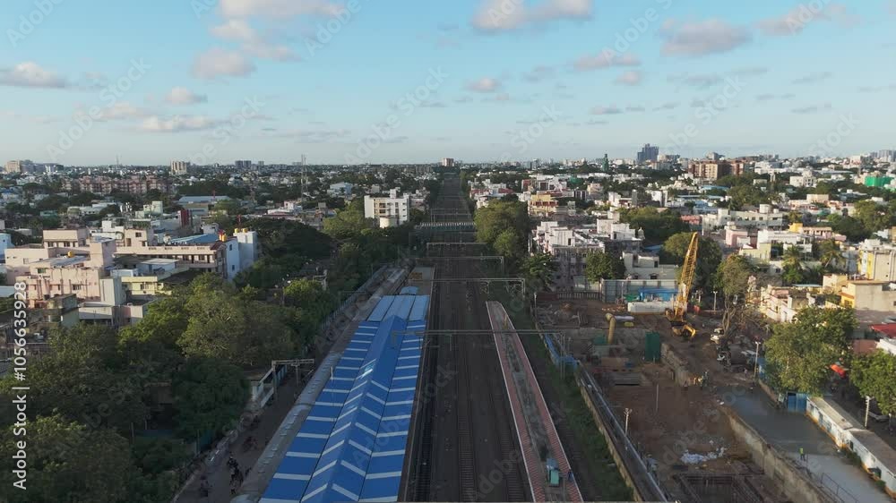 An aerial video of Chennai Railway Station at night would offer a captivating glimpse into the city's bustling transportation hub. An aerial video of Chennai Railway Station at night would offer a captivating glimpse into the city's bustling transportation hub.