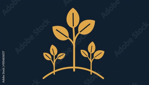 Modern graphic for economic growth in a streamlined glyph icon.