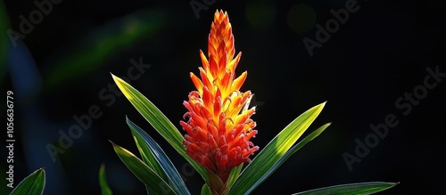 Fire Spike Cardinal S Guard Odontonema Strictum Flower photo