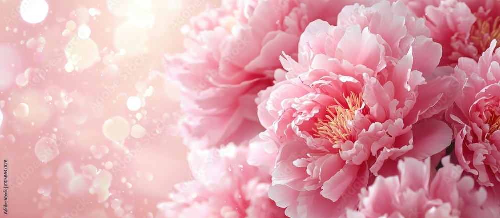 Pink Peony Flower Background Beautiful Spring Pink Peony Flower Background Beautiful Spring