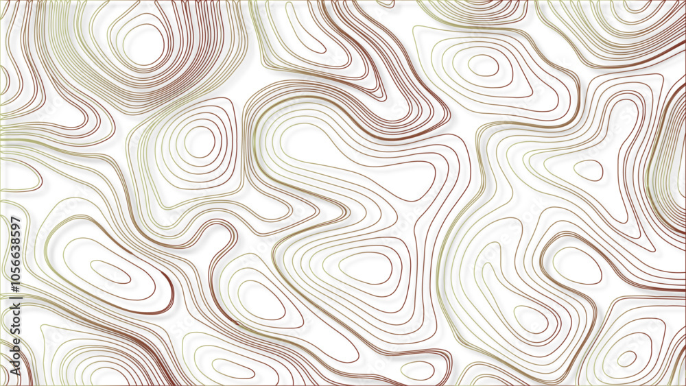 Fototapeta premium Contours vector topography. Topographic pattern texture. Map on land vector terrain. Geographic mountain topography vector illustration.