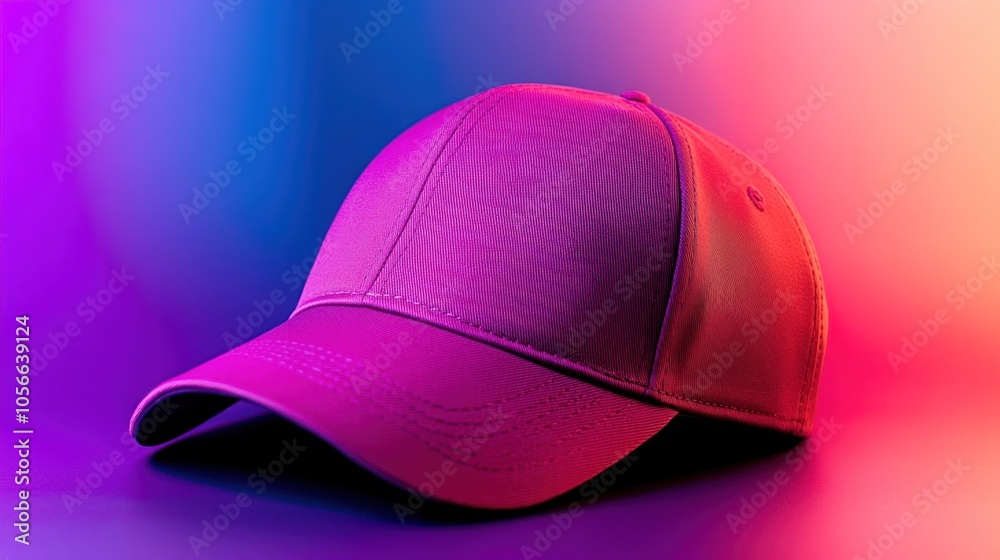 Fototapeta premium Sleek Sporty Cap with Colorful Background