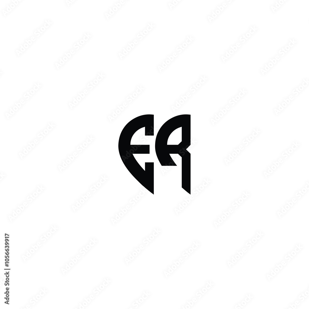 ER monogram logo design letter text name symbol monochrome logotype alphabet character simple logo ER monogram logo design letter text name symbol monochrome logotype alphabet character simple logo