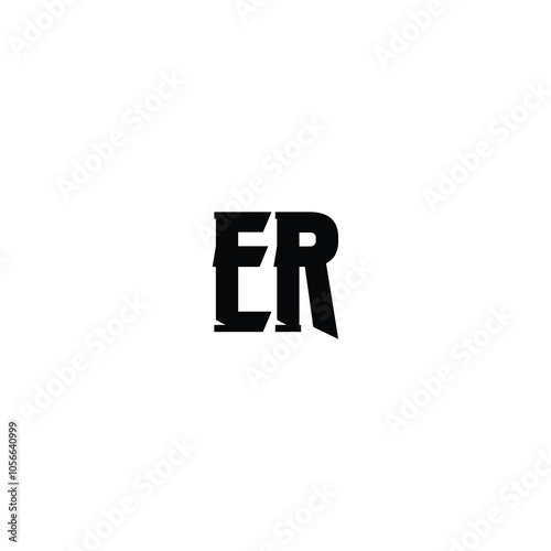 ER monogram logo design letter text name symbol monochrome logotype alphabet character simple logo