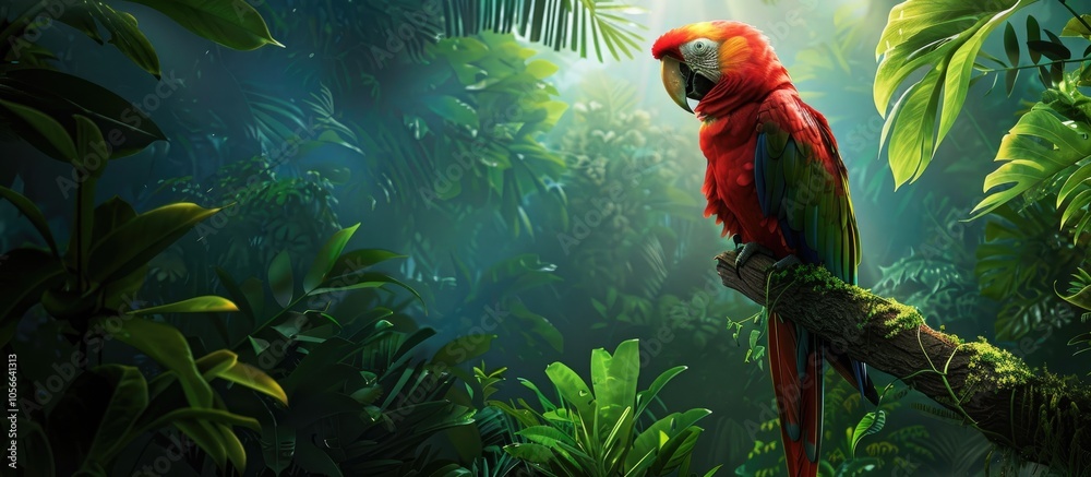 custom made wallpaper toronto digitalA Hawk Headed Parrot On A Vine In A Green Lush Jungle