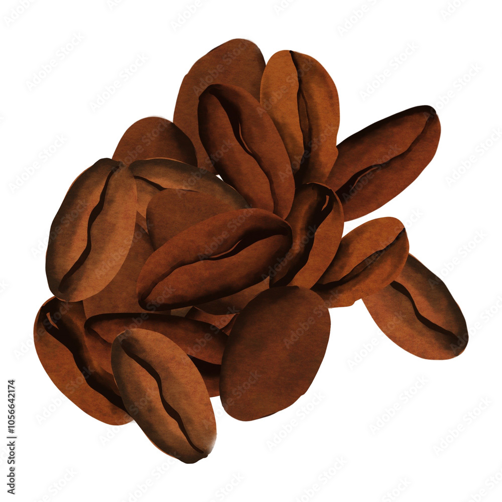 Coffee bean illustration