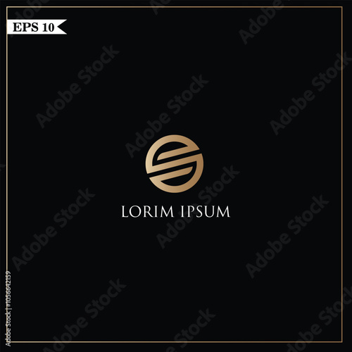 Circular Letter S Monogram Design: Elegant, Modern Illustration for Professional Branding and Identity