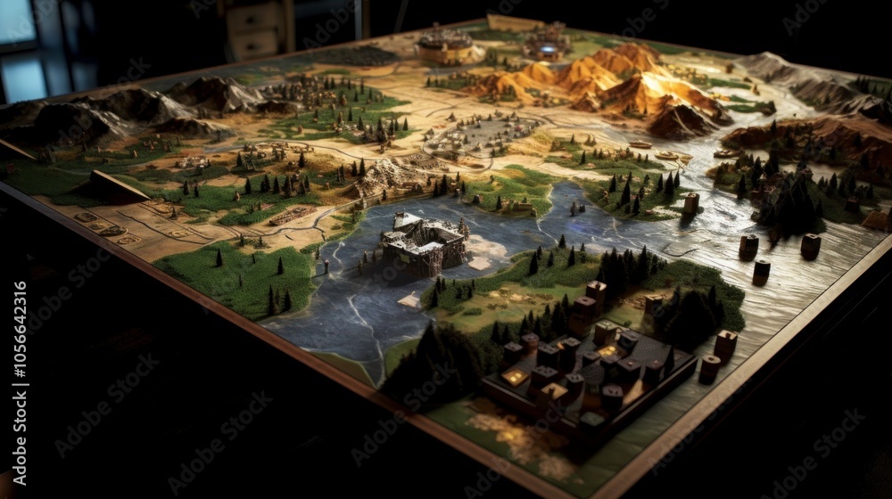 Fantasy Game Tabletop Map Fantasy Game Tabletop Map