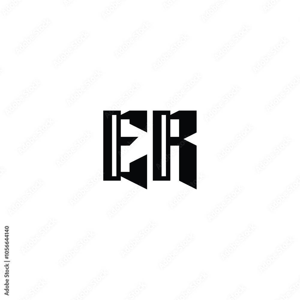 ER monogram logo design letter text name symbol monochrome logotype alphabet character simple logo ER monogram logo design letter text name symbol monochrome logotype alphabet character simple logo