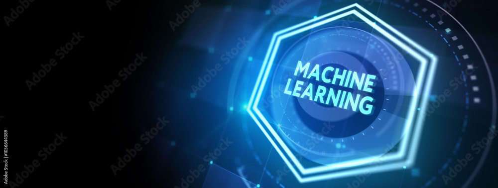 Fototapeta premium Machine learning artificial intelligence AI concept. 3d illustration
