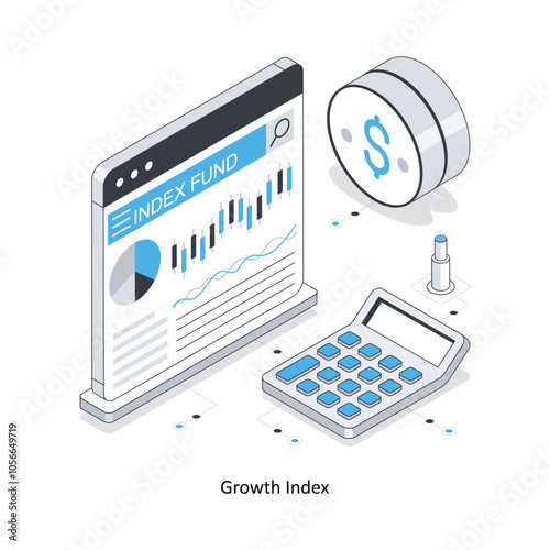 Financial Planning  Isometric stock illustration. EPS File stock illustration