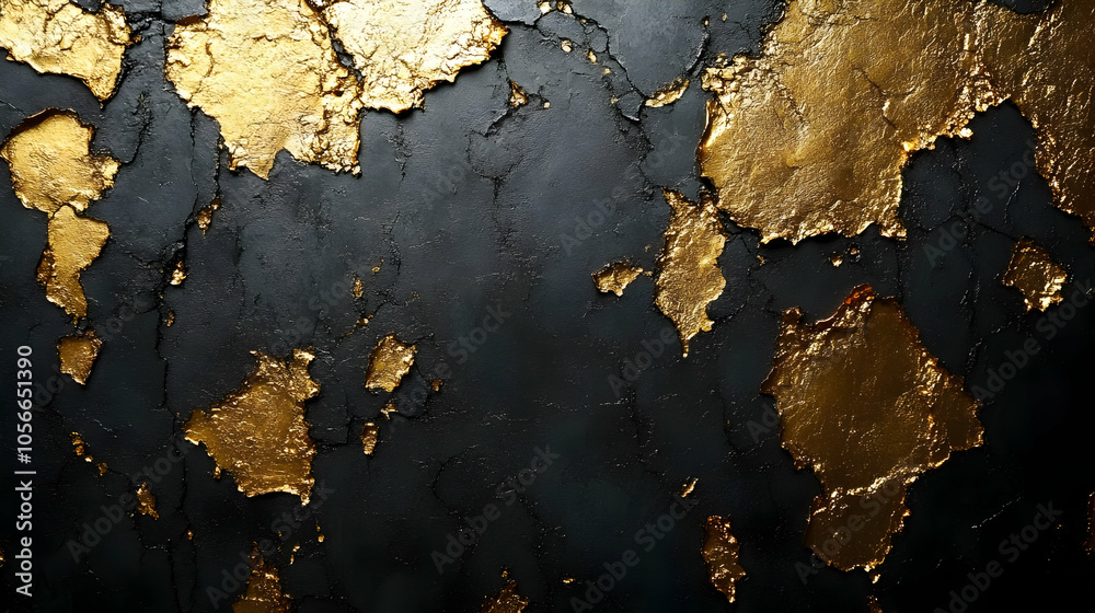 Obraz premium Abstract Background: Black and Gold Texture