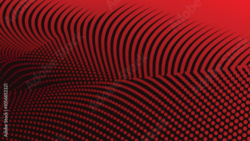 Dark Red Halftone Abstract Background for Backdrop or Presentation