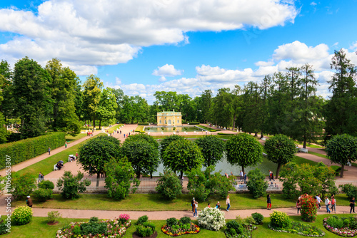 Upper Bath pavilion in the Catherine Park in Tsarskoye Selo, Pushkin, Russia