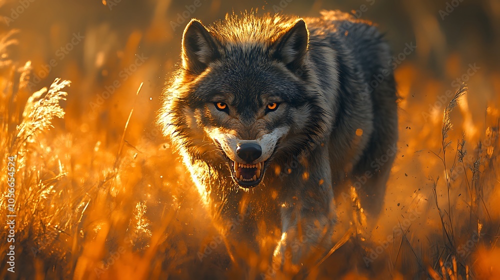 Fierce African wolf images featured in powerful striking wallpaper pictures Fierce African wolf images featured in powerful striking wallpaper pictures