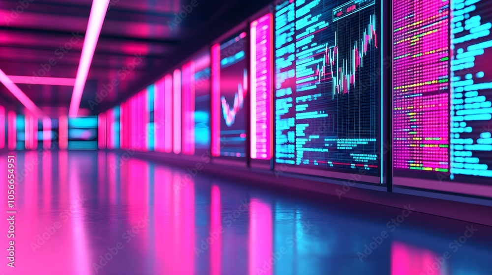 Futuristic Neon Data Center Futuristic Neon Data Center