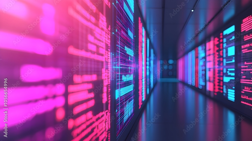 Futuristic Neon Data Center Futuristic Neon Data Center