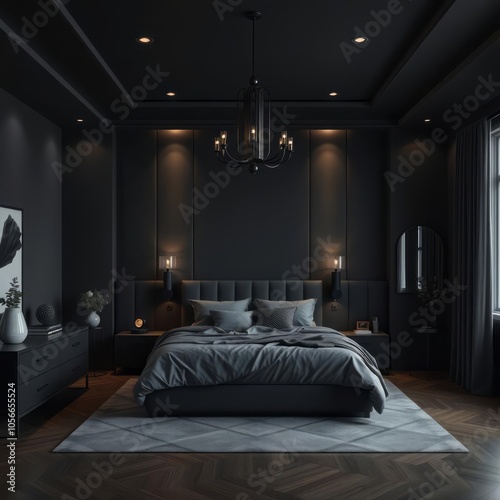 Dark grey master bedroom interior master bedroom 