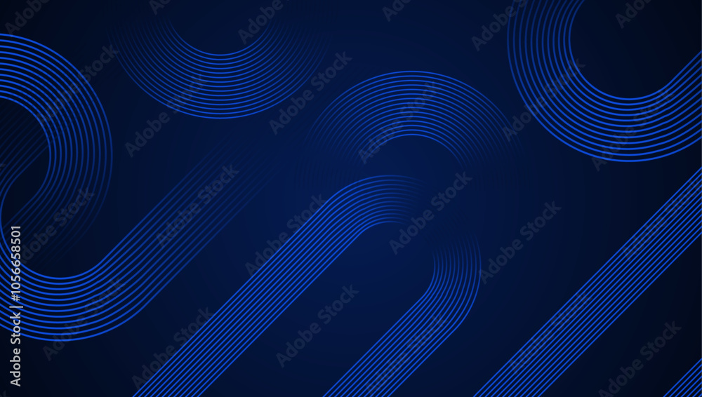 Naklejka premium Abstract Geometric Blue Background with Lines