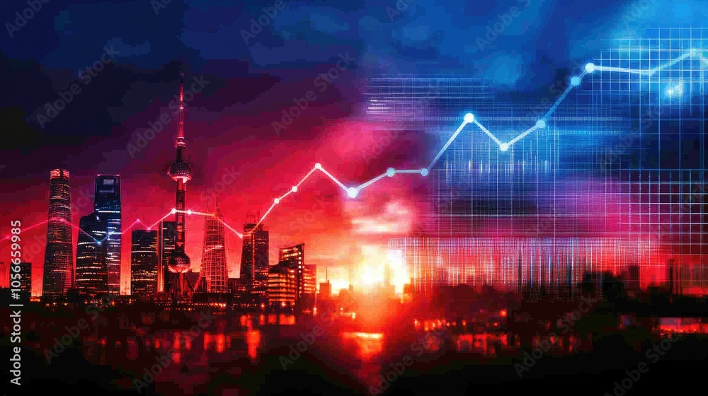 A historical timeline illustration of economic recessions and market fluctuations A historical timeline illustration of economic recessions and market fluctuations
