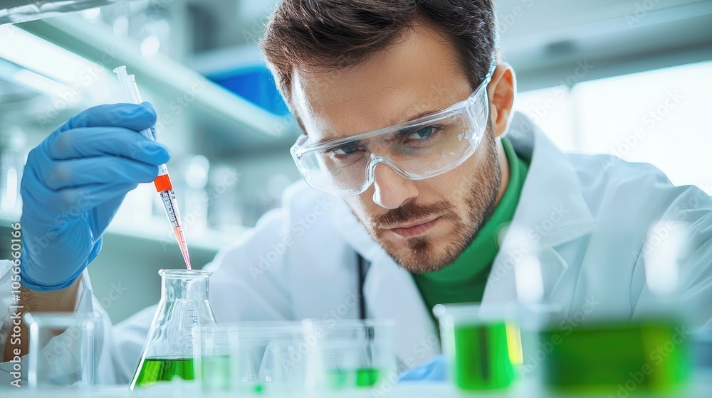 Medical technologist conducting sample preparation in a laboratory setting Medical technologist conducting sample preparation in a laboratory setting