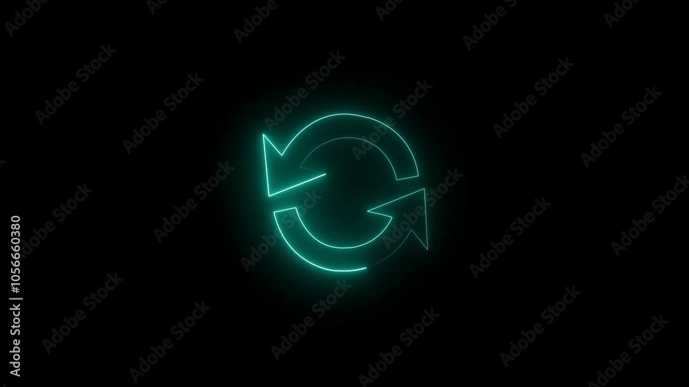 Neon arrow icon various color circle arrow concept. Neon arrow icon various color circle arrow concept.
