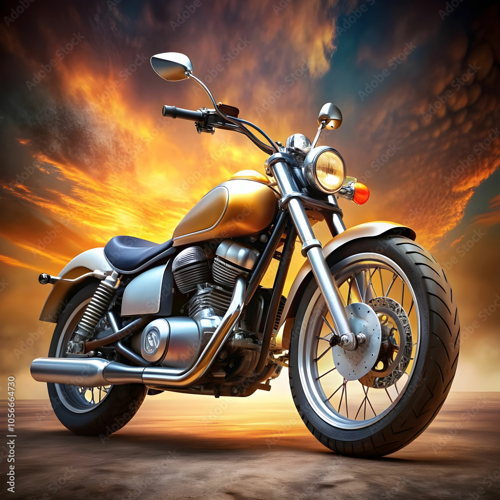 Naklejka premium image showcasing a motorcycle