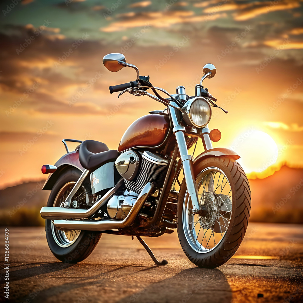 Naklejka premium image showcasing a motorcycle