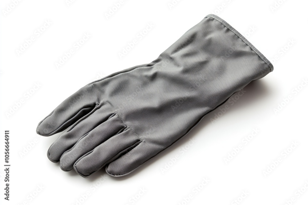 Grey Leather Glove Isolated on White Background Grey Leather Glove Isolated on White Background