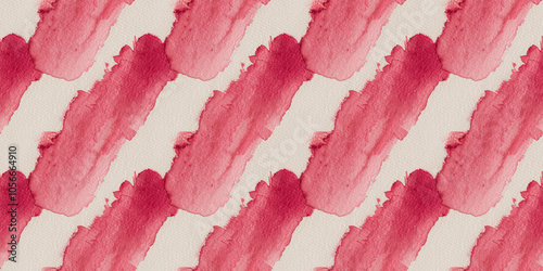 A close-up, top-down view of watercolor texture background: [a] [single] [pink] watercolor wash applied on flat textured paper