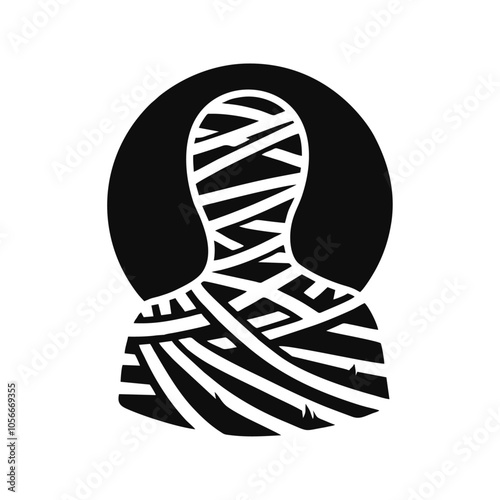 Mummy logo icon design illustration