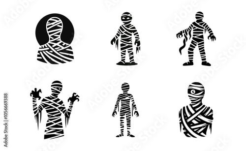 Mummy logo icon design illustration