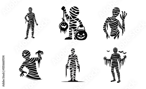 Mummy logo icon design illustration