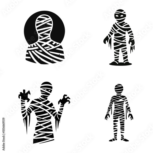 Mummy logo icon design illustration