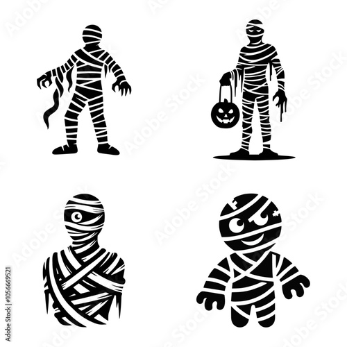 Mummy logo icon design illustration