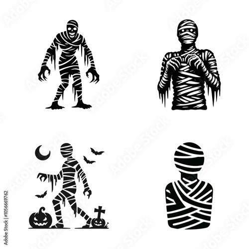 Mummy logo icon design illustration