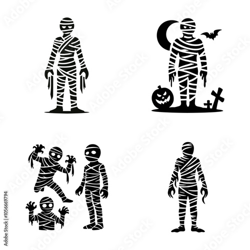 Mummy logo icon design illustration