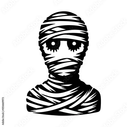 Mummy logo icon design illustration