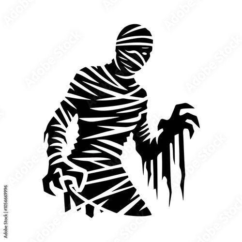 Mummy logo icon design illustration