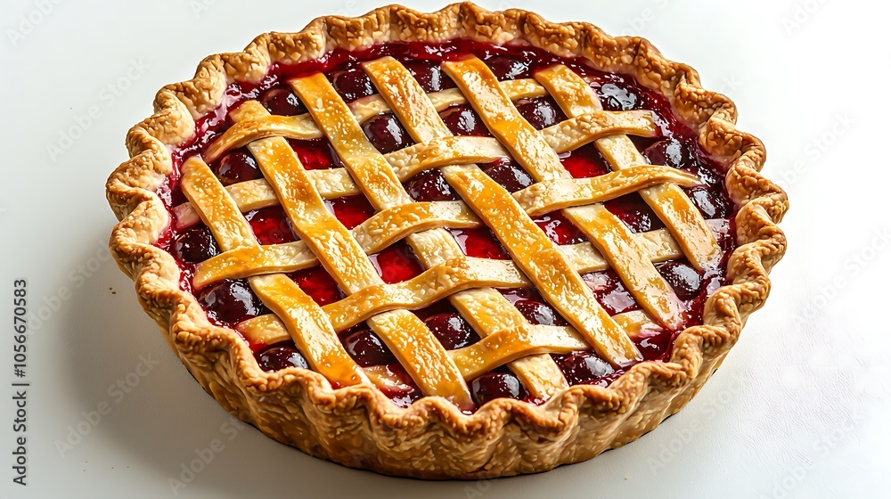 Delicious Homemade Cherry Pie with Lattice Crust Delicious Homemade Cherry Pie with Lattice Crust