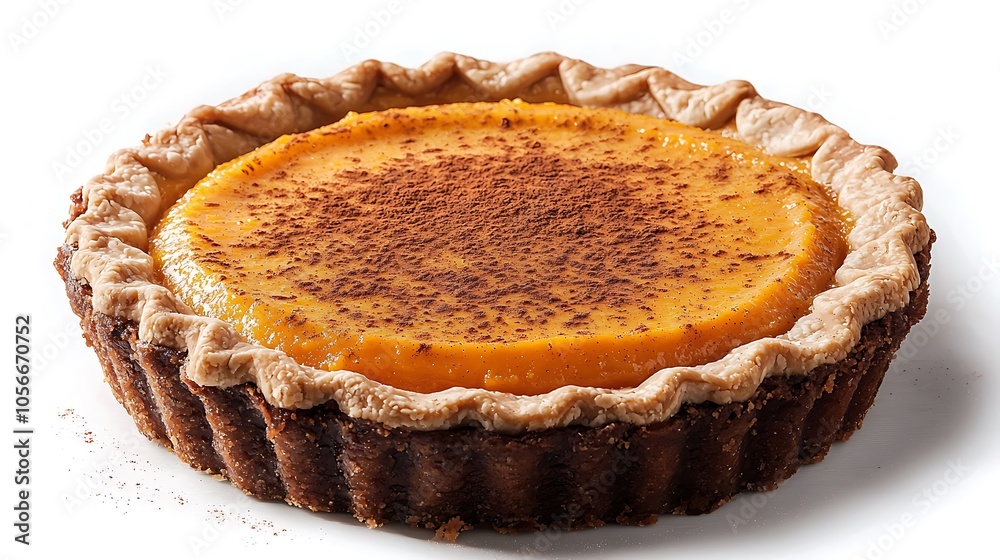 Delicious Pumpkin Pie with Cinnamon Topping Delicious Pumpkin Pie with Cinnamon Topping
