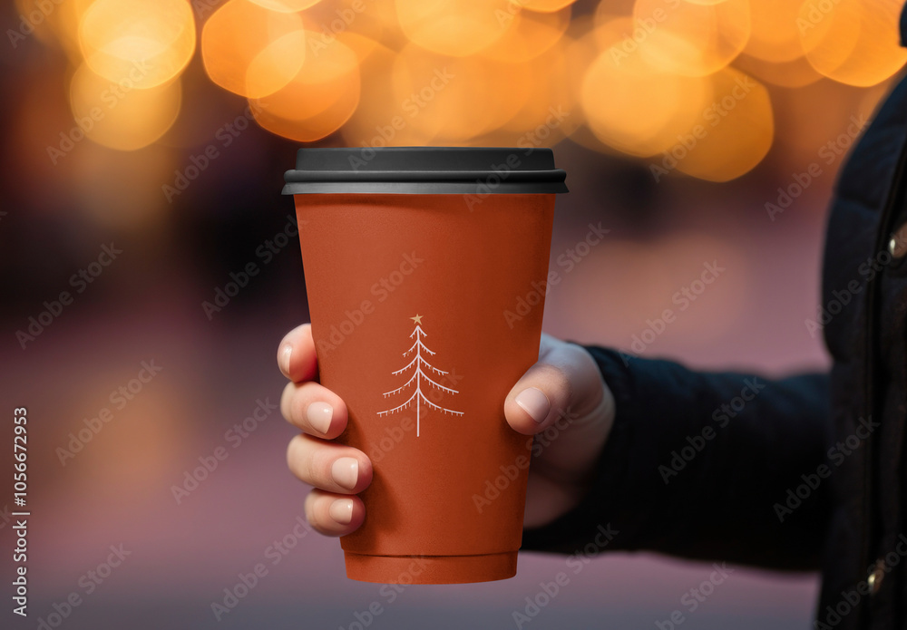 Food Product Packaging Paper Cup Mockup With Generative AI Stock ...