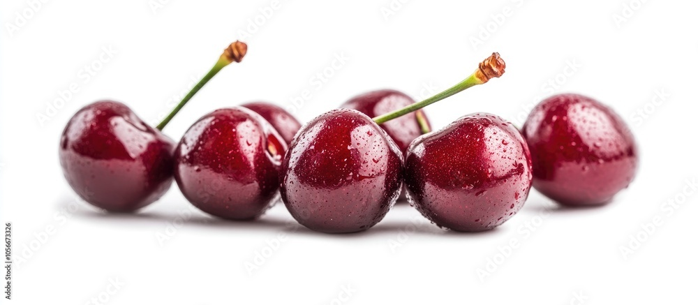 Cherries Isolated On White Background