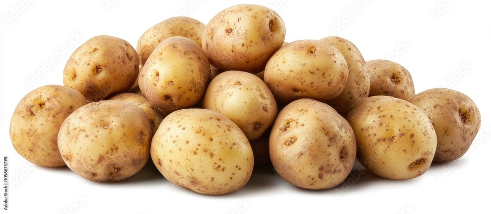 Some Potatoes On White Background Some Potatoes On White Background