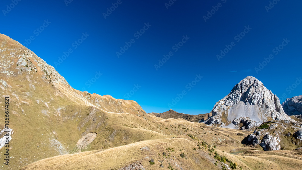 The Carnic Alps in a colorful autumn day