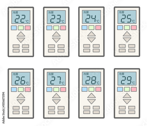 リモコンによる冷房の設定温度